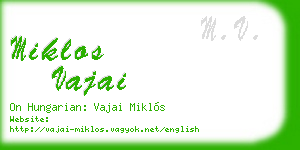 miklos vajai business card