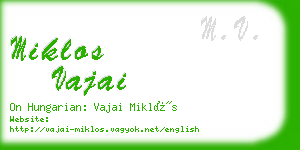 miklos vajai business card